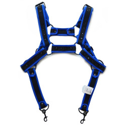 BDSMaster Harnais en néoprène Neo Chest Noir-Bleu